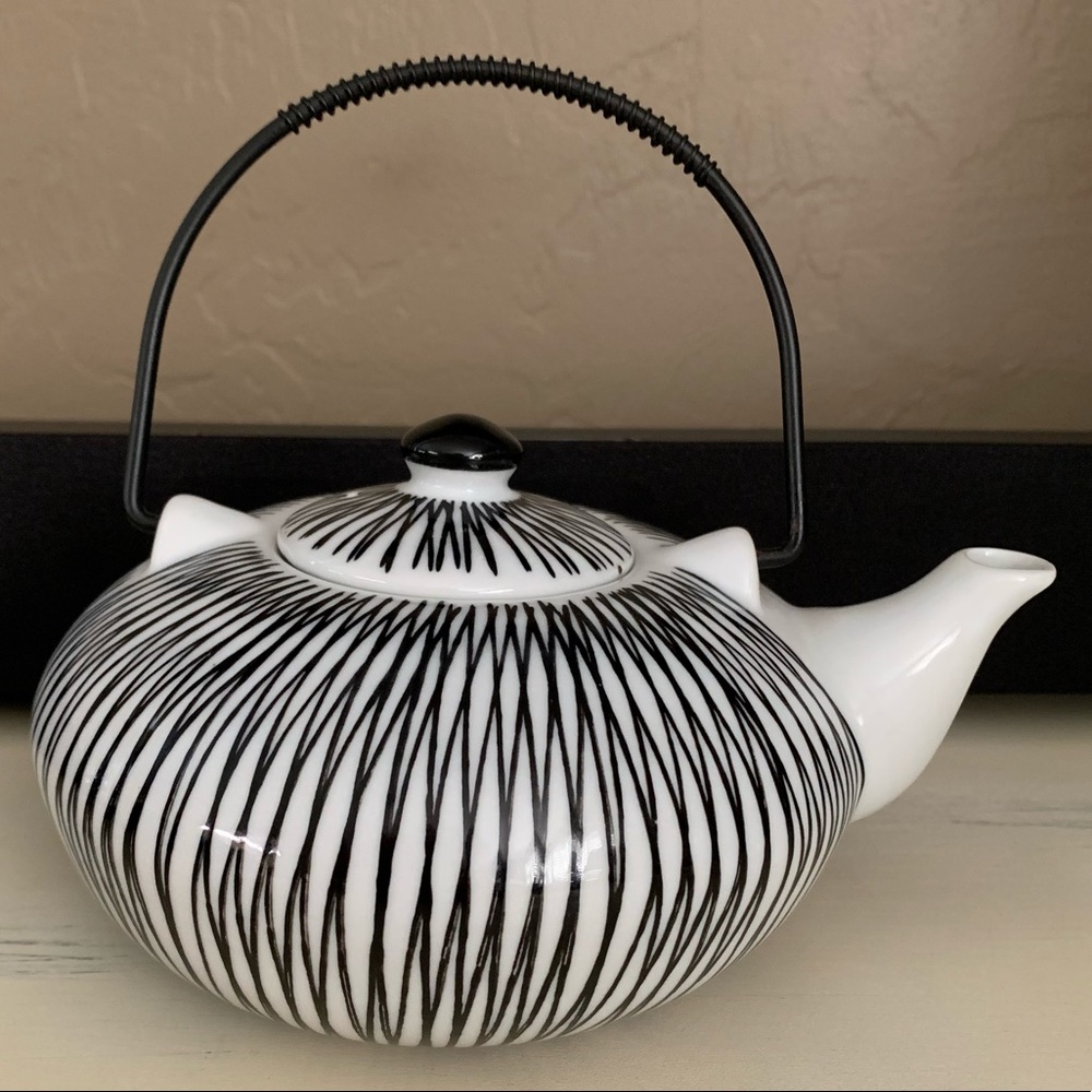 Pier 1 Akina Hand-Painted Porcelain Teapot